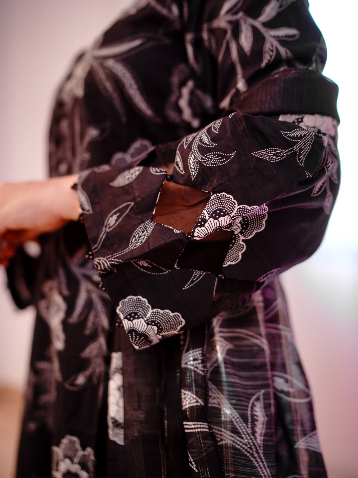 Elegant Black Lawn 3-Piece  Embroidered Shirt with Manaar Printed Dupatta