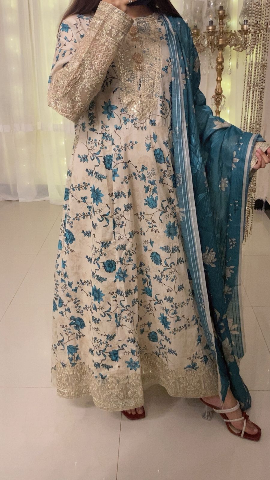 3-Piece Lawn Frock Suit with Soft Lawn Dupatta
