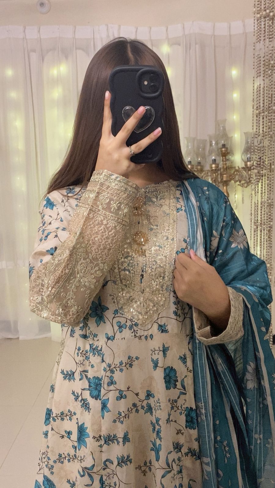 3-Piece Lawn Frock Suit with Soft Lawn Dupatta