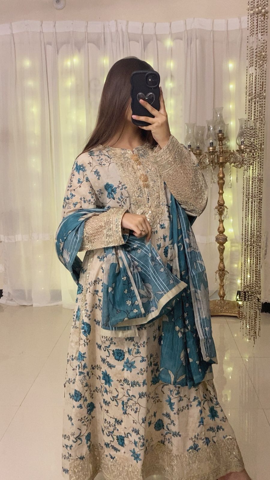 3-Piece Lawn Frock Suit with Soft Lawn Dupatta