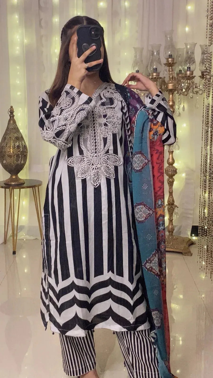 Embroidered  3-Piece