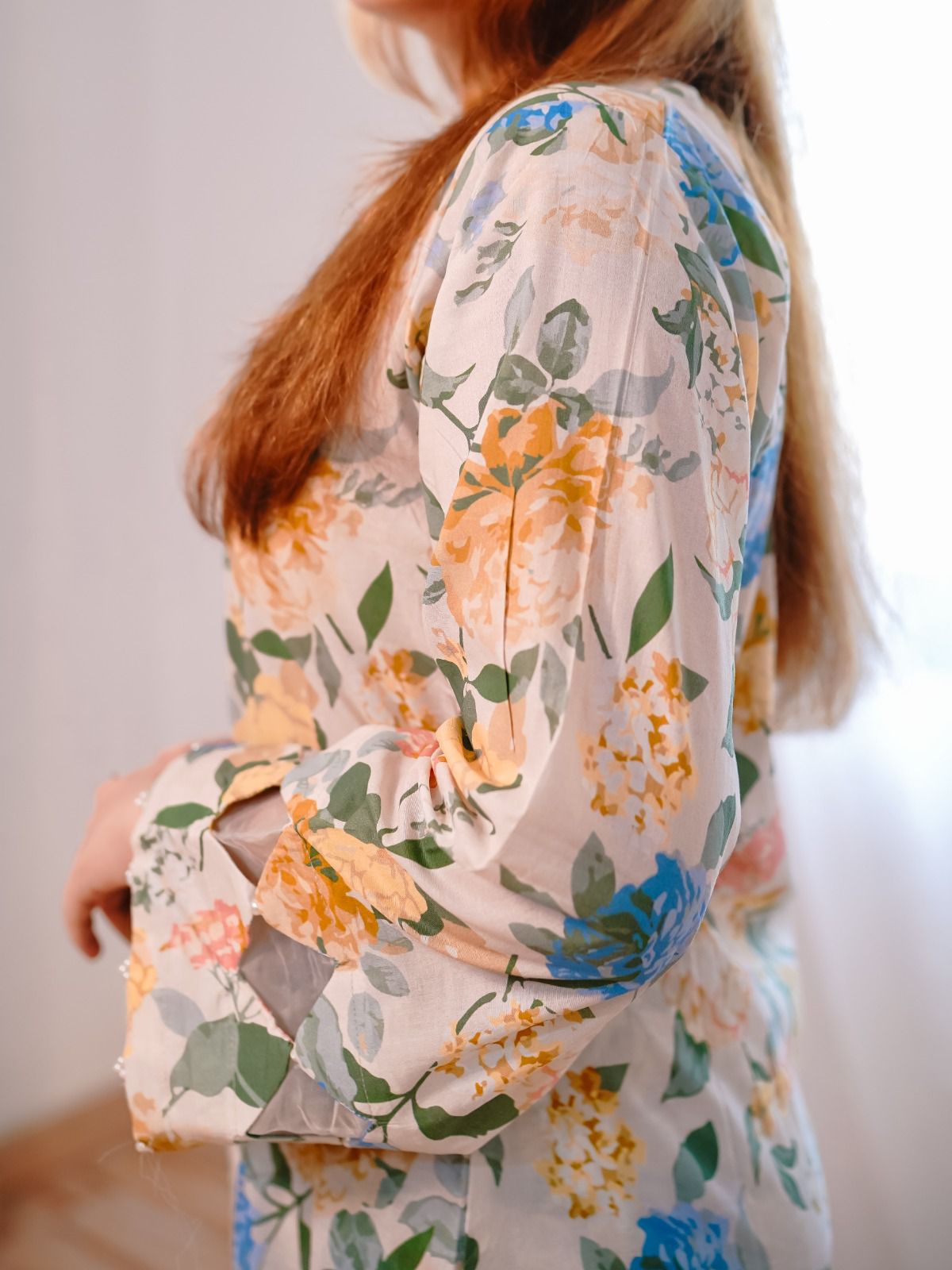 Pastel & Bold Floral Lawn 2Pc, Stylish Long Shirt with Matching Trouser - Silk Rang