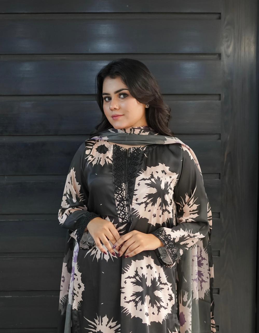 Black Premium Silk 3 Piece Suit