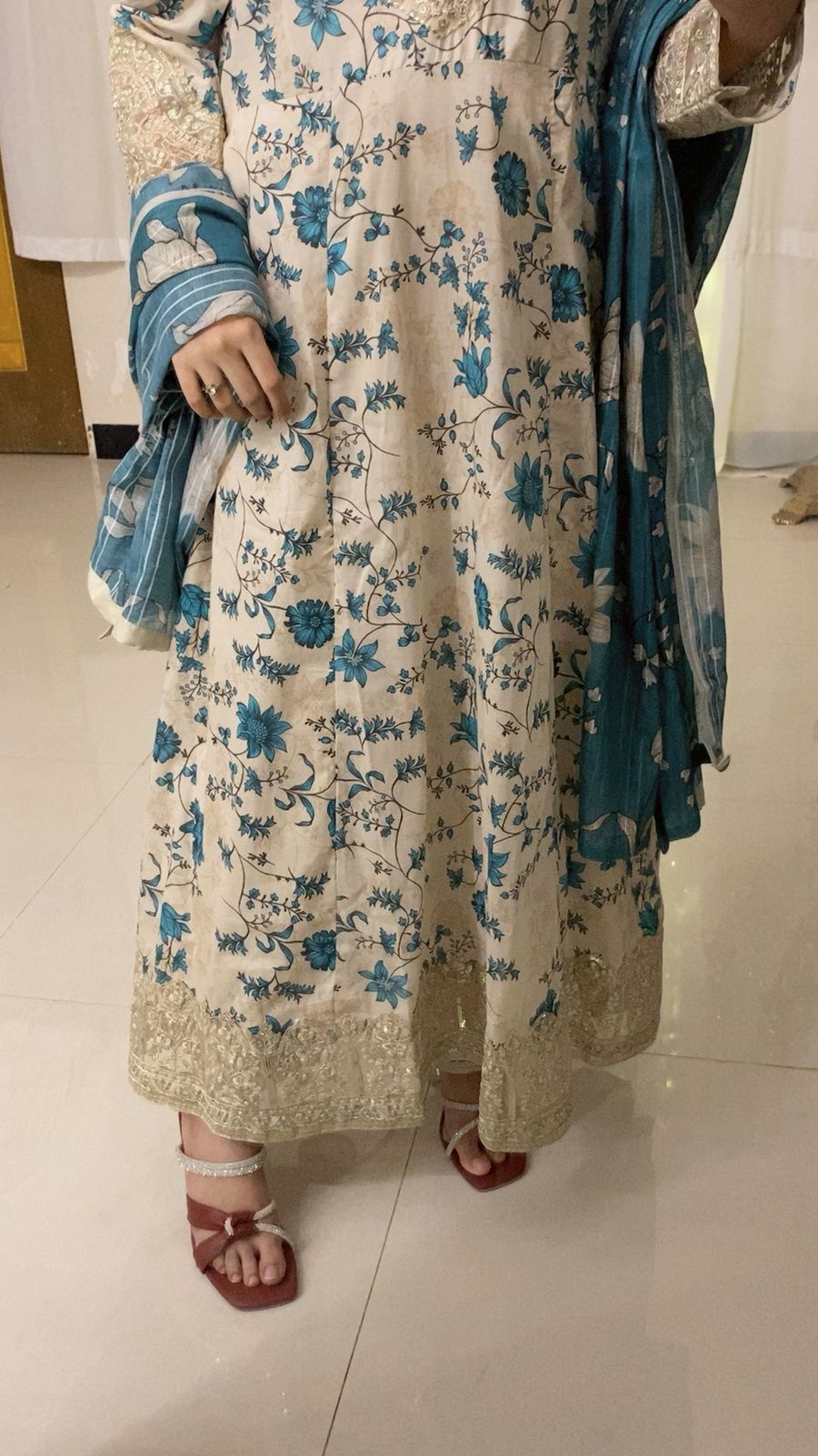 3-Piece Lawn Frock Suit with Soft Lawn Dupatta